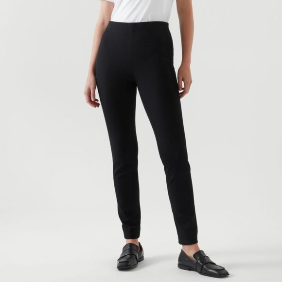 Side zip cheap black pants